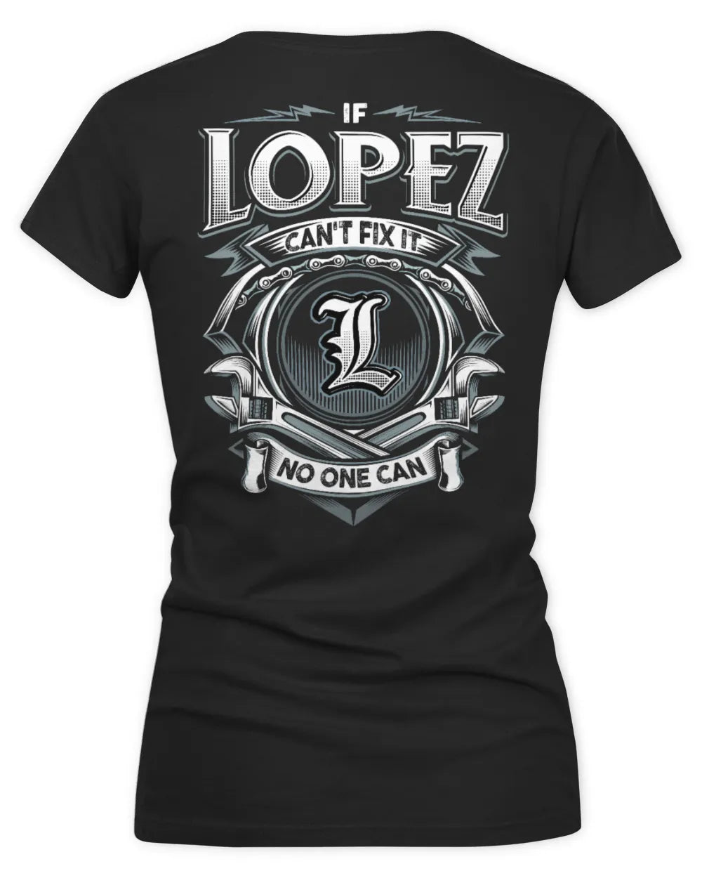 LOPEZ AP81-K4-626 - Personalized Ahmed Quote Apparel “If Ahmed Can't Fix It, No One Can” - Women's V-Neck T-Shirt - Black