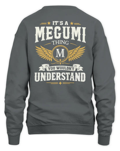 MEGUMI KT06-M008 It’s a [NAME] Thing – You Wouldn’t Understand | Personalized Vintage T-Shirt - Unisex Sweatshirt - Charcoal