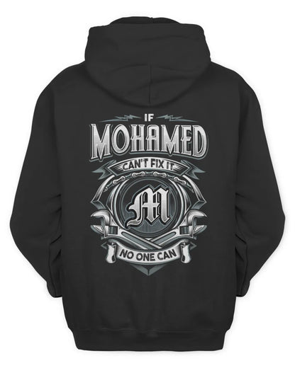 MOHAMED AP81-K4-626 - Personalized Ahmed Quote Apparel “If Ahmed Can't Fix It, No One Can” - Unisex Hoodie - Black