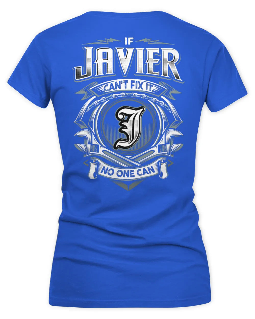 JAVIER AP81-K4-626 - Personalized Ahmed Quote Apparel “If Ahmed Can't Fix It, No One Can” - Women's V-Neck T-Shirt - Royal