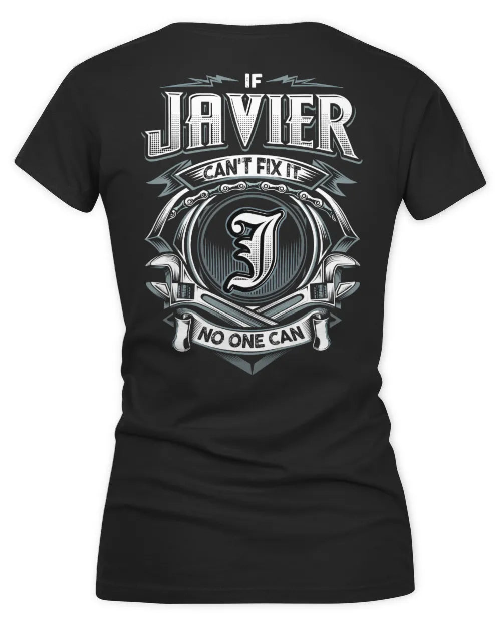 JAVIER AP81-K4-626 - Personalized Ahmed Quote Apparel “If Ahmed Can't Fix It, No One Can” - Women's V-Neck T-Shirt - Black
