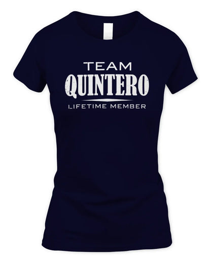 QUINTERO BL62-K4-128 - Personalized “Team NAME Lifetime Member” - Women's Standard T-Shirt - Navy