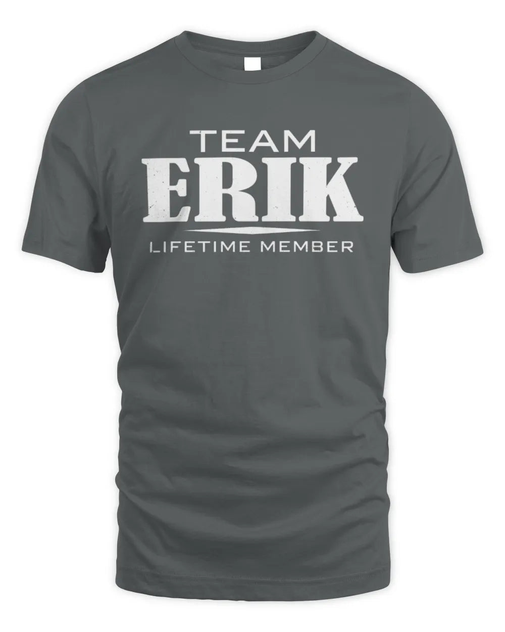 ERIK BL62-K4-128 - Personalized “Team NAME Lifetime Member” - Unisex Standard T-Shirt - Charcoal