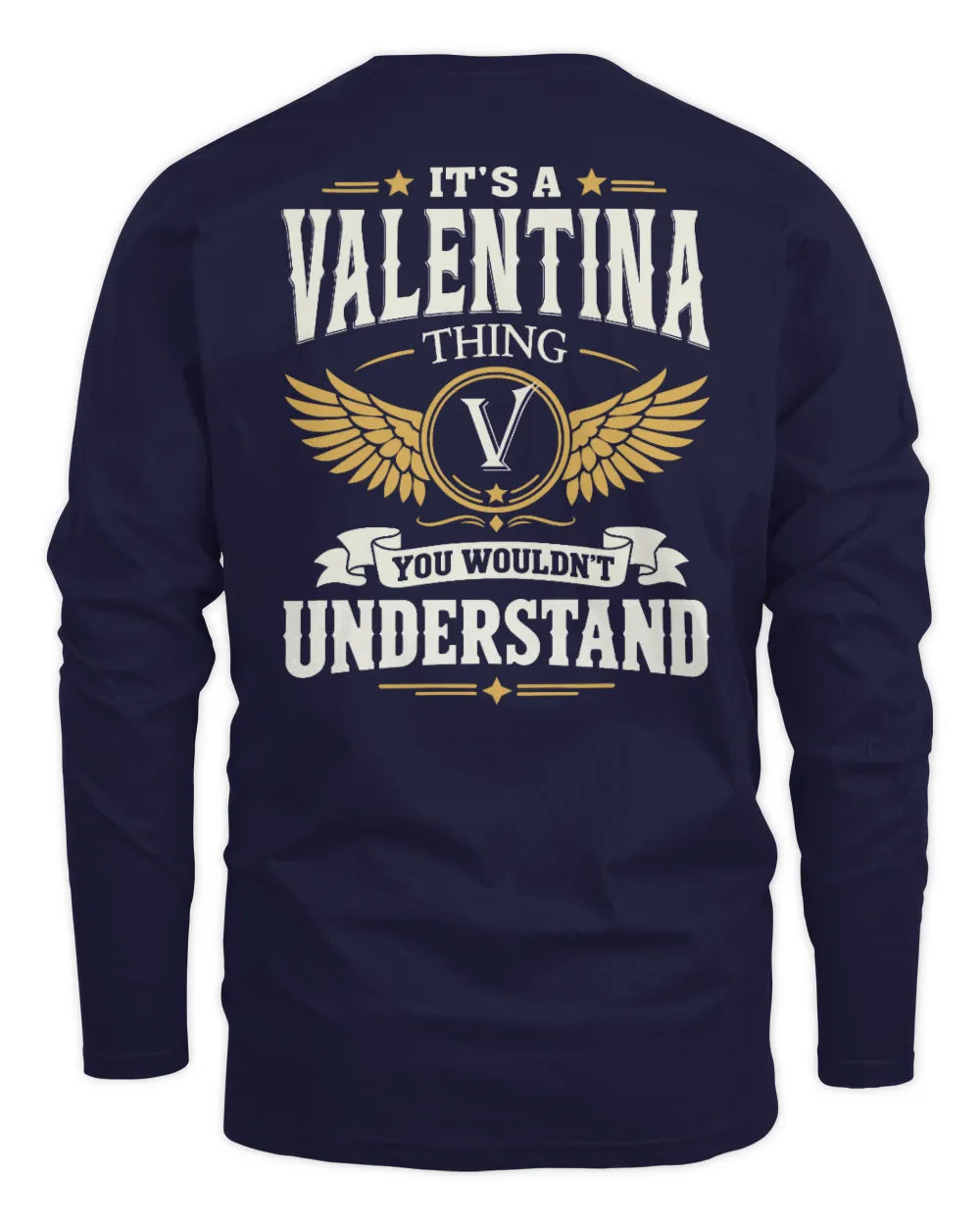 VALENTINA KT06-M008 It’s a [NAME] Thing – You Wouldn’t Understand | Personalized Vintage T-Shirt - Men's Long Sleeved T-Shirt - Navy