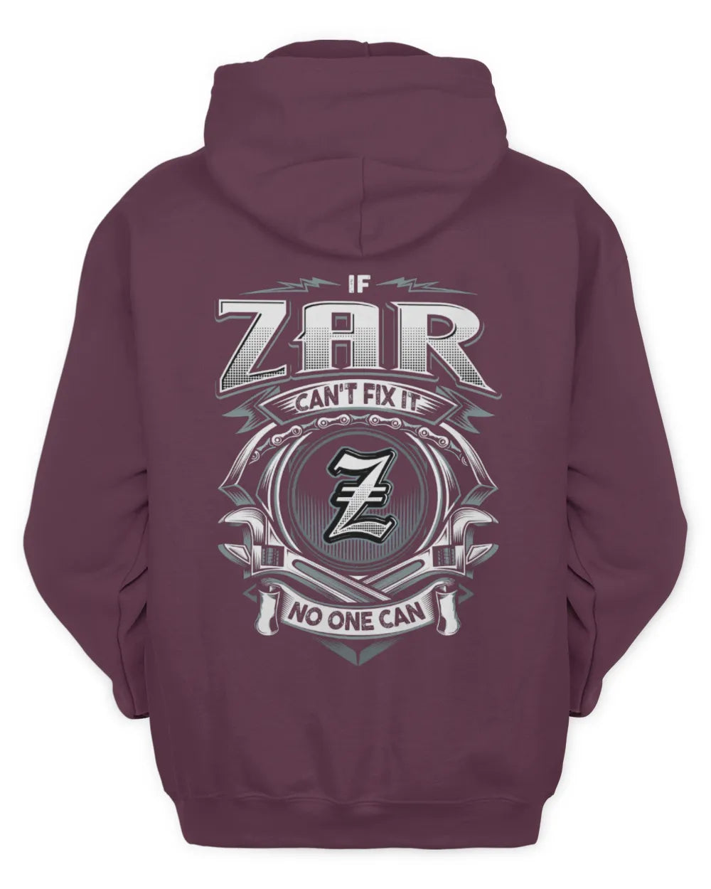 ZAR AP81-K4-626 - Personalized Ahmed Quote Apparel “If Ahmed Can't Fix It, No One Can” - Unisex Hoodie - Maroon