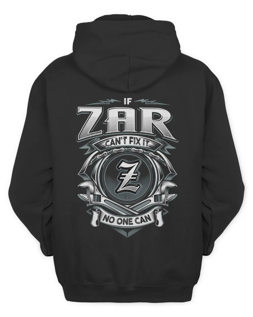 ZAR AP81-K4-626 - Personalized Ahmed Quote Apparel “If Ahmed Can't Fix It, No One Can” - Unisex Hoodie - Black