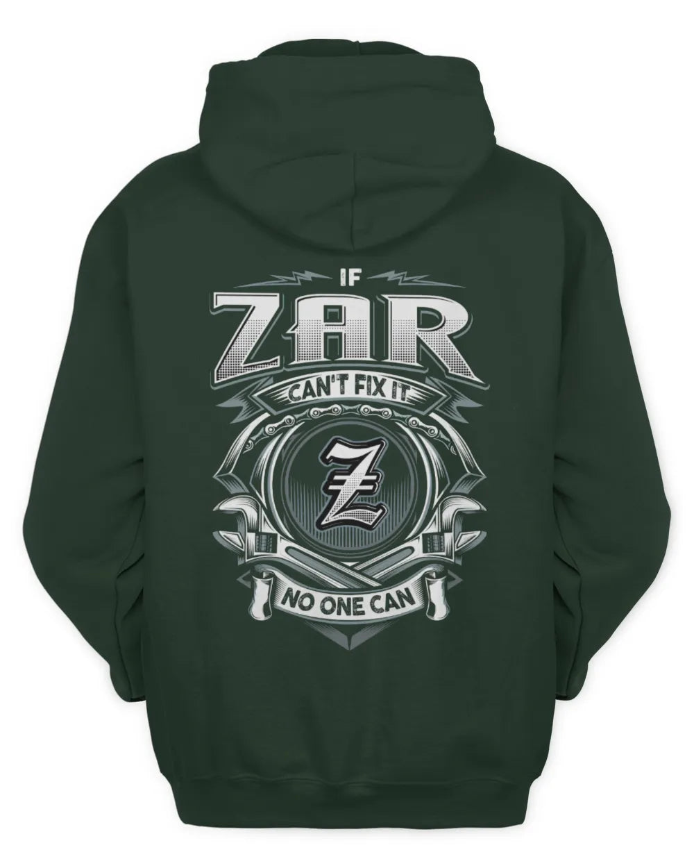 ZAR AP81-K4-626 - Personalized Ahmed Quote Apparel “If Ahmed Can't Fix It, No One Can” - Unisex Hoodie - Forest Green