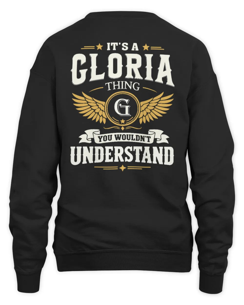 GLORIA KT06-M008 It’s a [NAME] Thing – You Wouldn’t Understand | Personalized Vintage T-Shirt - Unisex Sweatshirt - Black