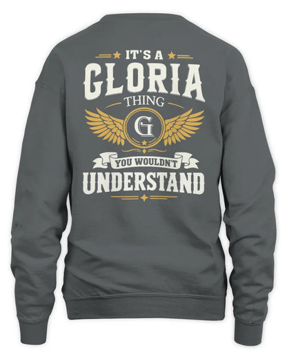 GLORIA KT06-M008 It’s a [NAME] Thing – You Wouldn’t Understand | Personalized Vintage T-Shirt - Unisex Sweatshirt - Charcoal