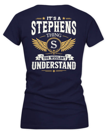 STEPHENS KT06-M008 It’s a [NAME] Thing – You Wouldn’t Understand | Personalized Vintage T-Shirt - Women's V-Neck T-Shirt - Navy