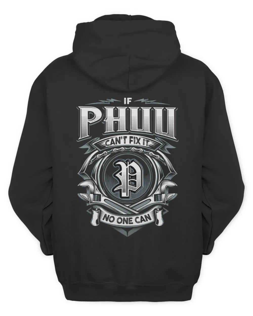 PHUU AP81-K4-626 - Personalized Ahmed Quote Apparel “If Ahmed Can't Fix It, No One Can” - Unisex Hoodie - Black