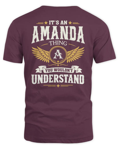 AMANDA KT06-M008 It’s a [NAME] Thing – You Wouldn’t Understand | Personalized Vintage T-Shirt - Unisex Standard T-Shirt - Maroon