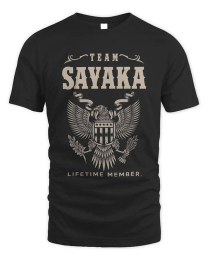SAYAKA TP06-K82 – Personalized Classic Style Apparel “Team NAME Lifetime Member” - Unisex Standard T-Shirt - Black