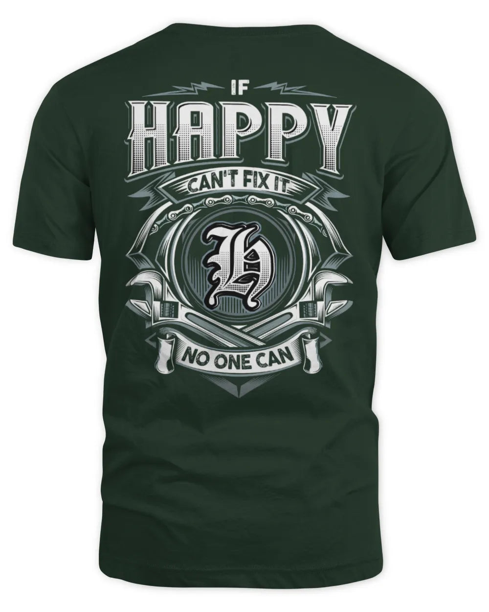 HAPPY AP81-K4-626 - Personalized Ahmed Quote Apparel “If Ahmed Can't Fix It, No One Can” - Unisex Standard T-Shirt - Forest Green