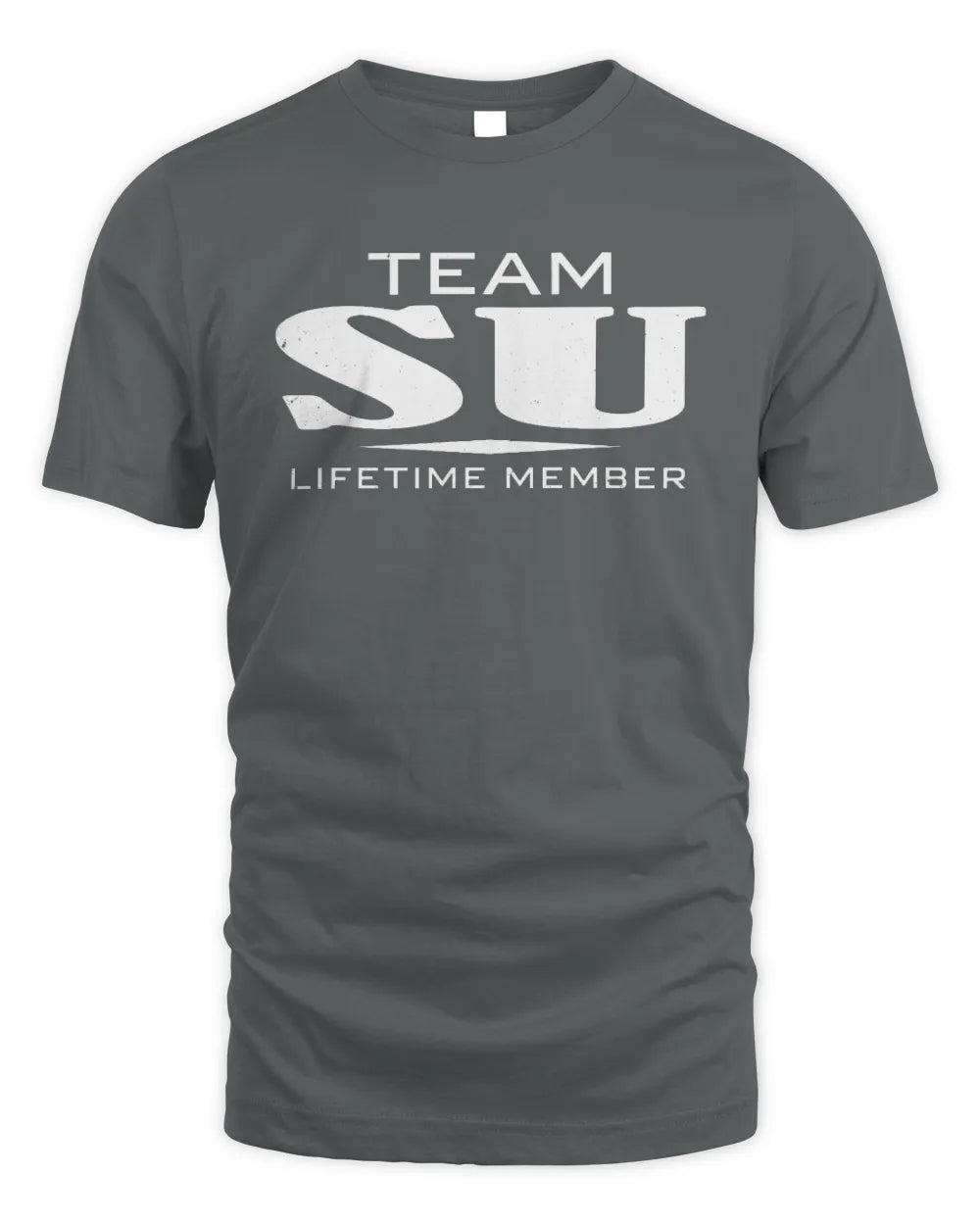 SU BL62-K4-128 - Personalized “Team NAME Lifetime Member” - Unisex Standard T-Shirt - Charcoal
