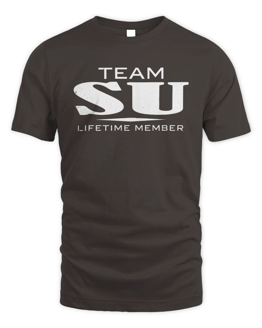 SU BL62-K4-128 - Personalized “Team NAME Lifetime Member” - Unisex Standard T-Shirt - Dark Chocolate