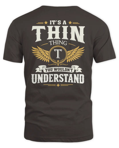 THIN KT06-M008 It’s a [NAME] Thing – You Wouldn’t Understand | Personalized Vintage T-Shirt - Unisex Standard T-Shirt - Dark Chocolate