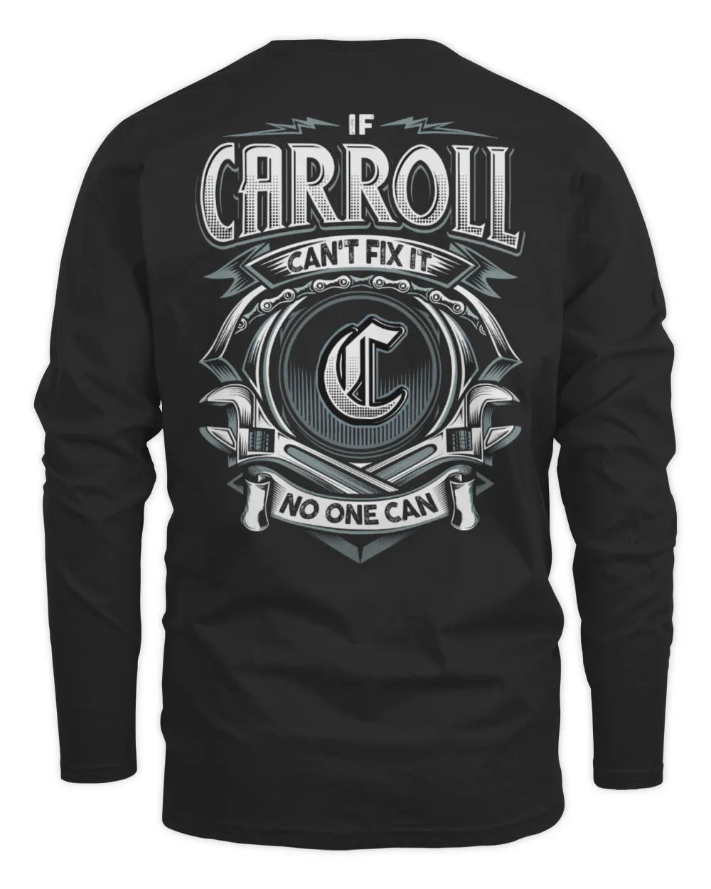 CARROLL AP81-K4-626 - Personalized Ahmed Quote Apparel “If Ahmed Can't Fix It, No One Can” - Men's Long Sleeved T-Shirt - Black