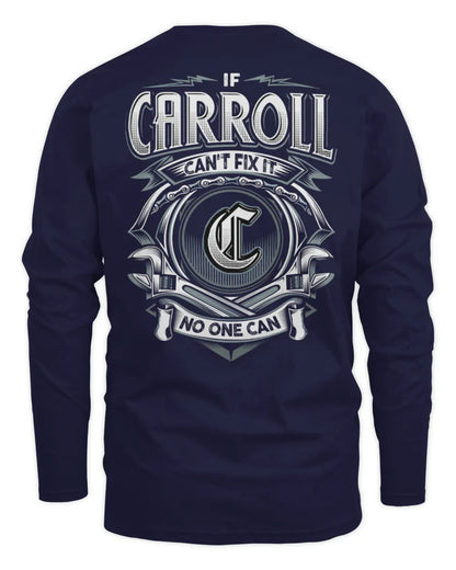 CARROLL AP81-K4-626 - Personalized Ahmed Quote Apparel “If Ahmed Can't Fix It, No One Can” - Men's Long Sleeved T-Shirt - Navy