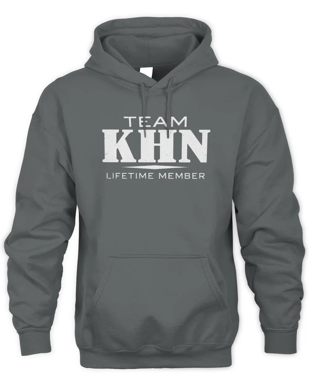 KHN BL62-K4-128 - Personalized “Team NAME Lifetime Member” - Unisex Hoodie - Charcoal
