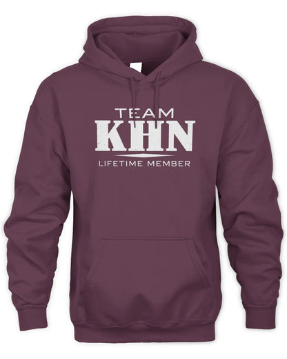 KHN BL62-K4-128 - Personalized “Team NAME Lifetime Member” - Unisex Hoodie - Maroon