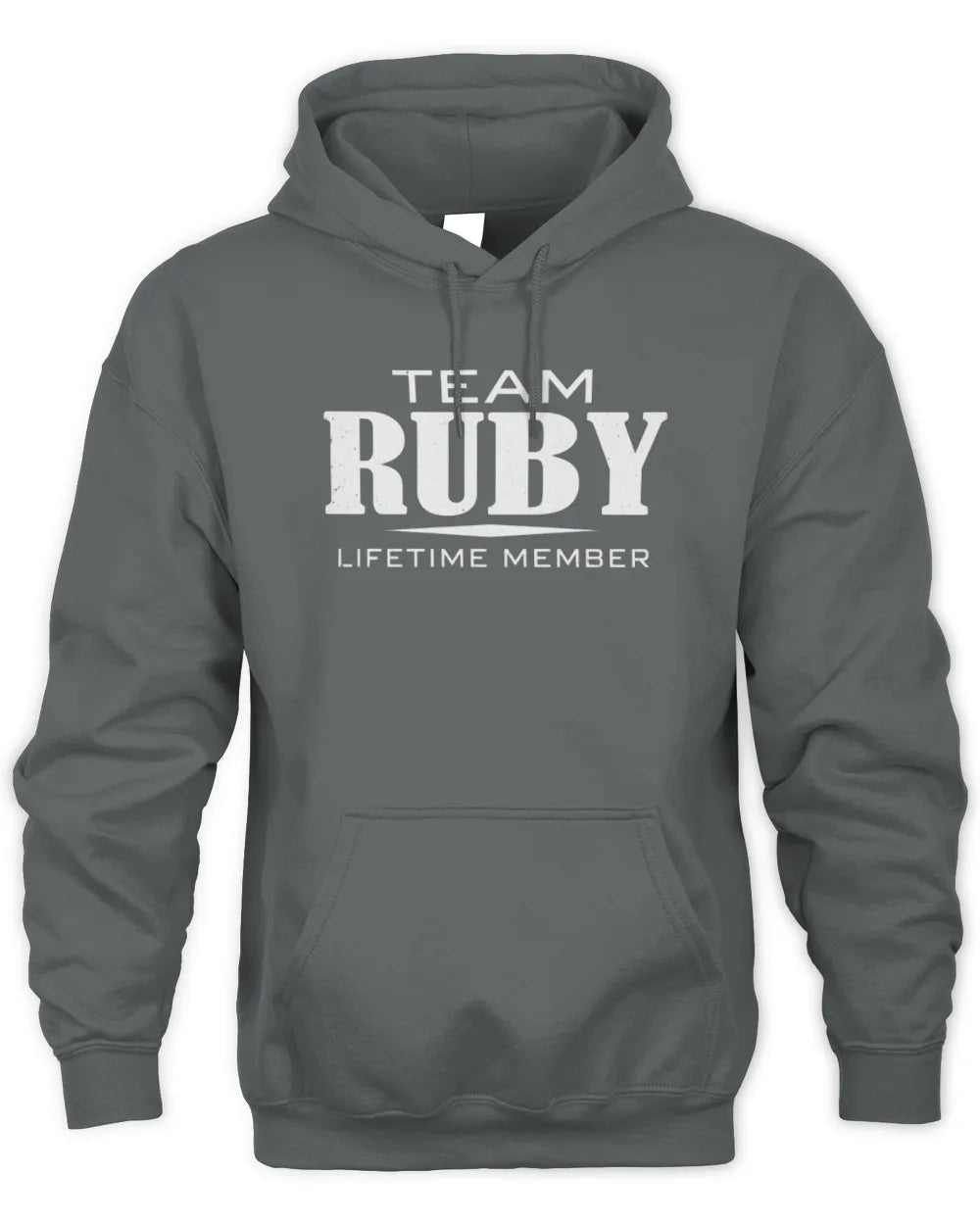 RUBY BL62-K4-128 - Personalized “Team NAME Lifetime Member” - Unisex Hoodie - Charcoal
