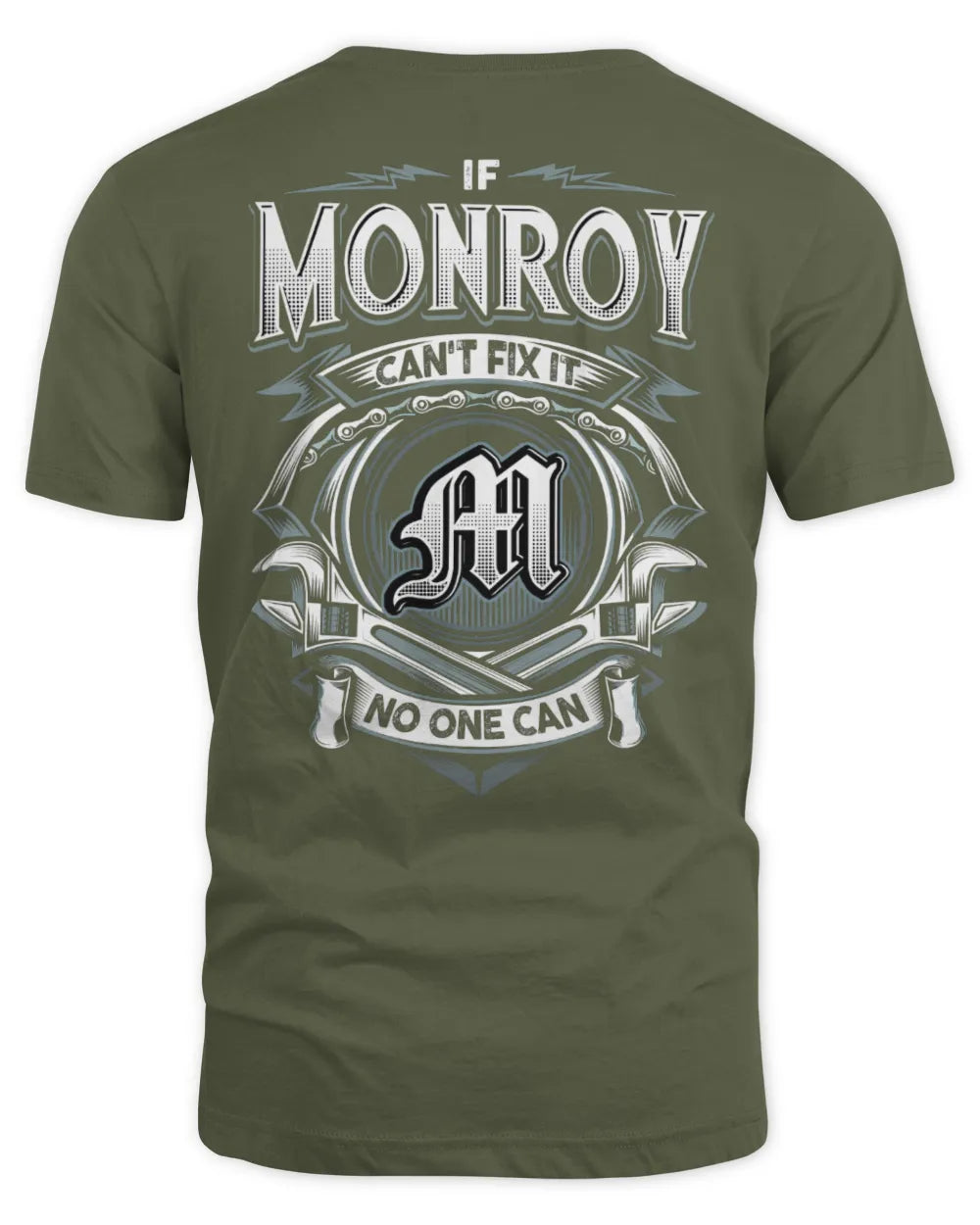 MONROY AP81-K4-626 - Personalized Ahmed Quote Apparel “If Ahmed Can't Fix It, No One Can” - Unisex Standard T-Shirt - Military Green