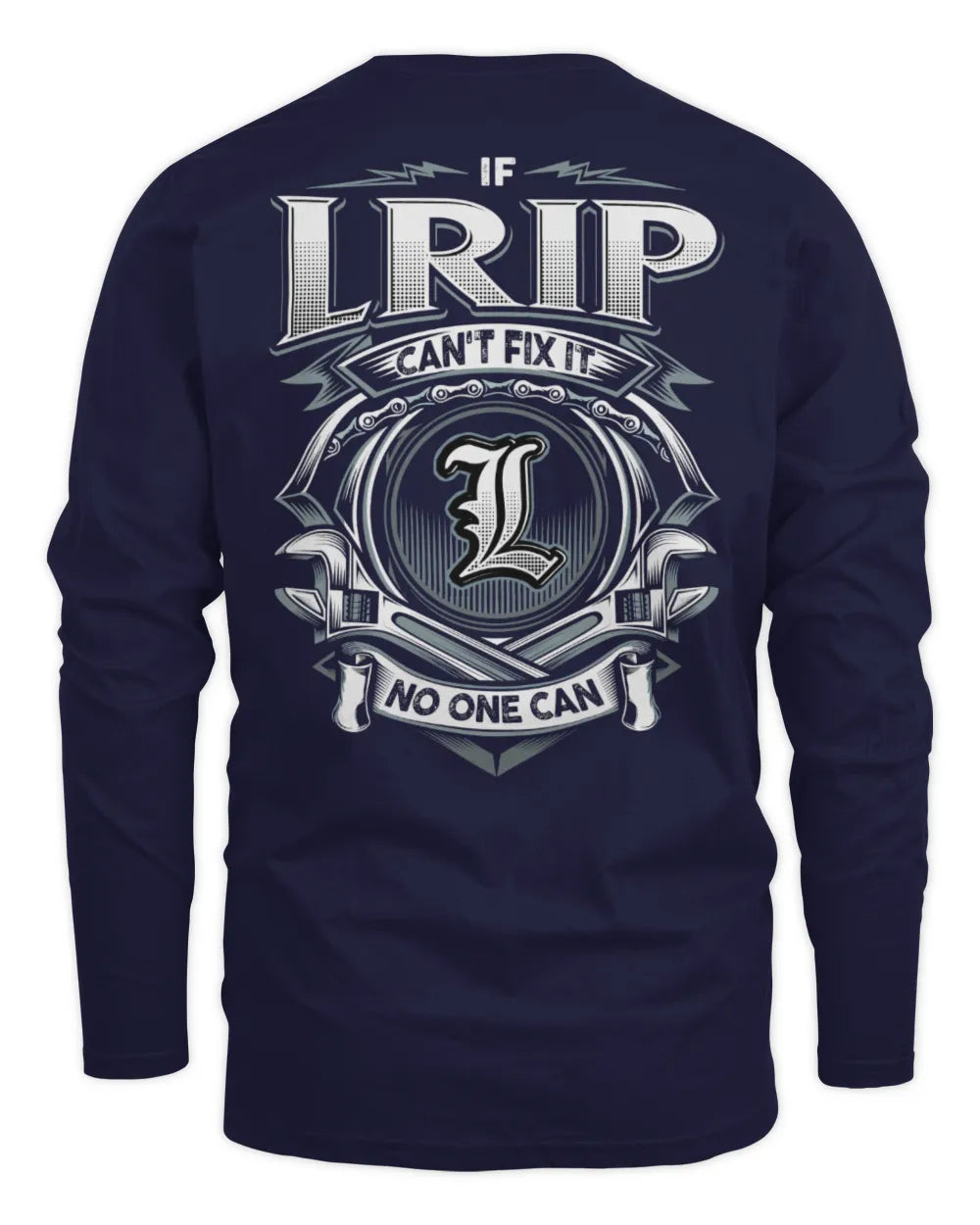 LRIP AP81-K4-626 - Personalized Ahmed Quote Apparel “If Ahmed Can't Fix It, No One Can” - Men's Long Sleeved T-Shirt - Navy