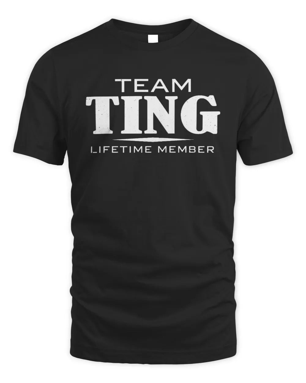 TING BL62-K4-128 - Personalized “Team NAME Lifetime Member” - Unisex Standard T-Shirt - Black