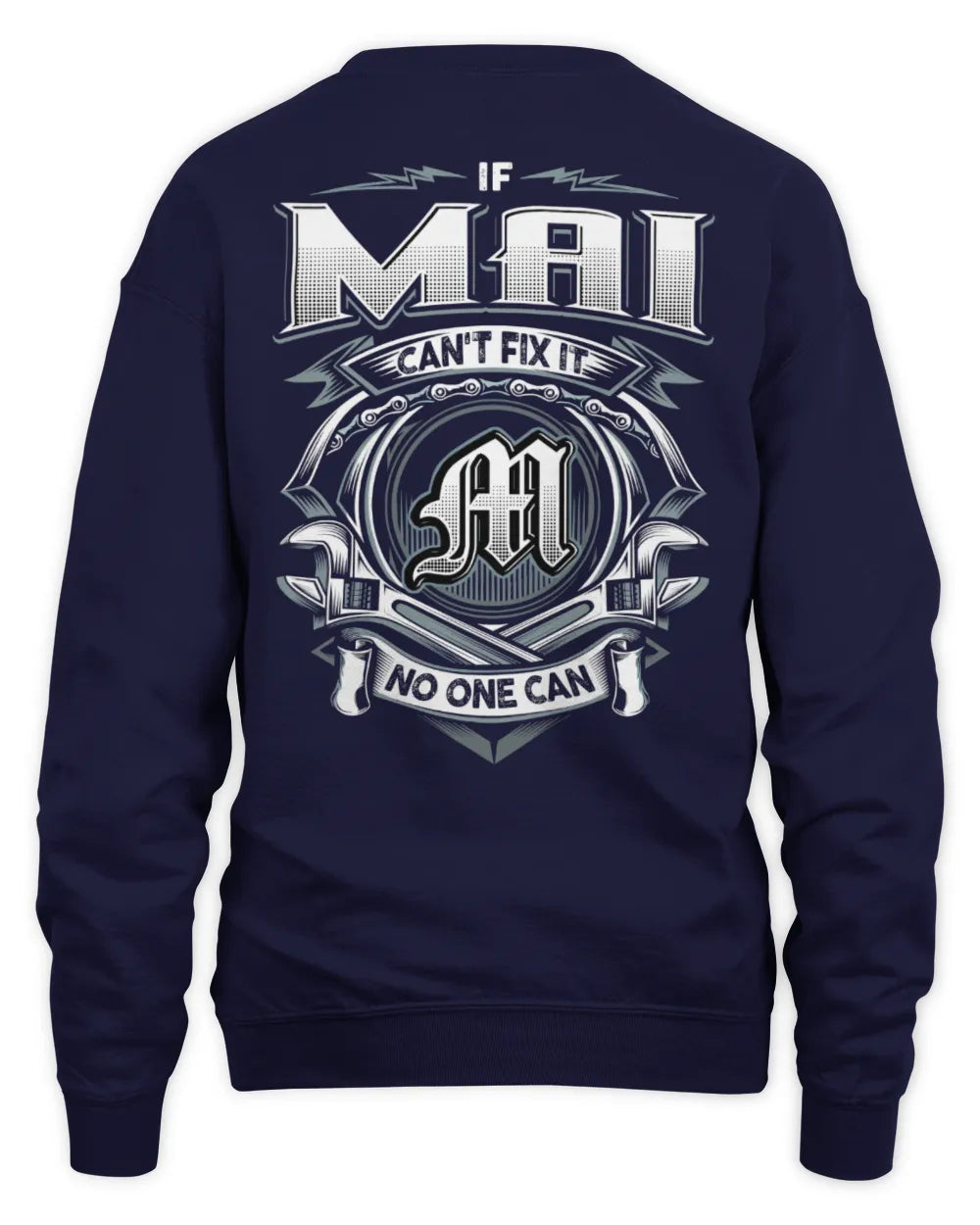 MAI AP81-K4-626 - Personalized Ahmed Quote Apparel “If Ahmed Can't Fix It, No One Can” - Unisex Sweatshirt - Navy