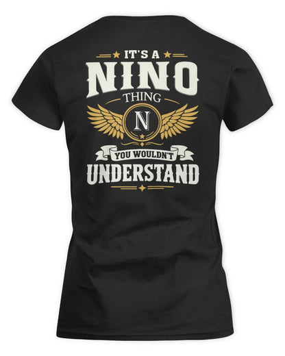 NINO KT06-M008 It’s a [NAME] Thing – You Wouldn’t Understand | Personalized Vintage T-Shirt - Women's Standard T-Shirt - Black