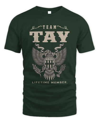 TAY TP06-K82 – Personalized Classic Style Apparel “Team NAME Lifetime Member” - Unisex Standard T-Shirt - Forest Green
