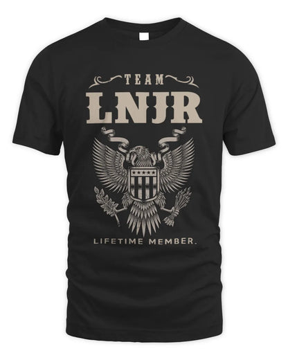 LNJR TP06-K82 – Personalized Classic Style Apparel “Team NAME Lifetime Member” - Unisex Standard T-Shirt - Black