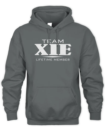 XIE BL62-K4-128 - Personalized “Team NAME Lifetime Member” - Unisex Hoodie - Charcoal