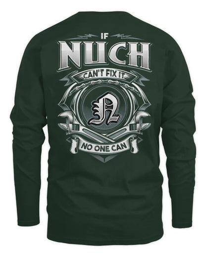 NUCH AP81-K4-626 - Personalized Ahmed Quote Apparel “If Ahmed Can't Fix It, No One Can” - Men's Long Sleeved T-Shirt - Forest Green