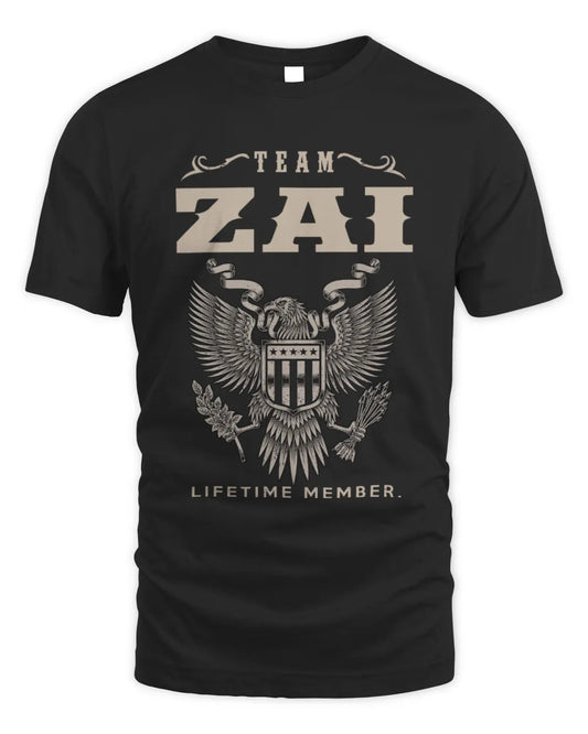 ZAI TP06-K82 – Personalized Classic Style Apparel “Team NAME Lifetime Member” - Unisex Standard T-Shirt - Black