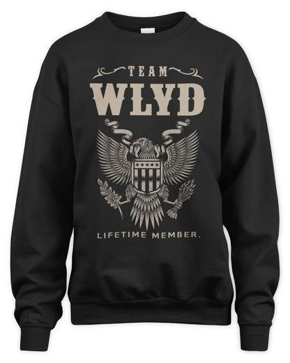 WLYD TP06-K82 – Personalized Classic Style Apparel “Team NAME Lifetime Member” - Unisex Sweatshirt - Black