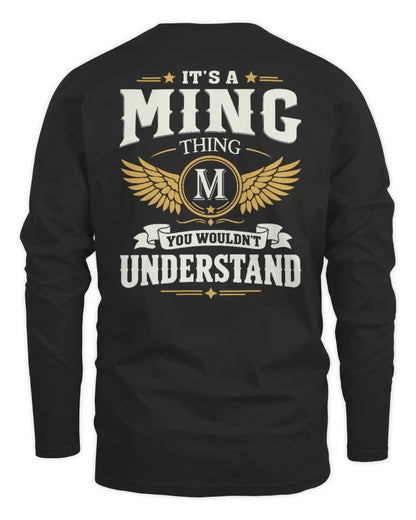 MING KT06-M008 It’s a [NAME] Thing – You Wouldn’t Understand | Personalized Vintage T-Shirt - Men's Long Sleeved T-Shirt - Black