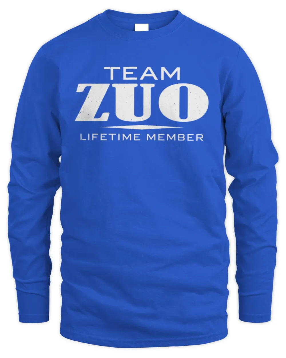ZUO BL62-K4-128 - Personalized “Team NAME Lifetime Member” - Men's Long Sleeved T-Shirt - Royal