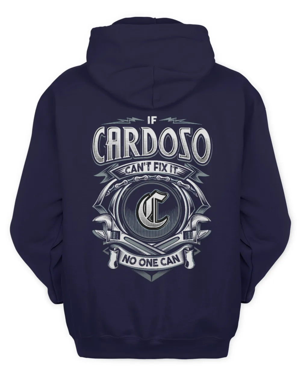 CARDOSO AP81-K4-626 - Personalized Ahmed Quote Apparel “If Ahmed Can't Fix It, No One Can” - Unisex Hoodie - Navy