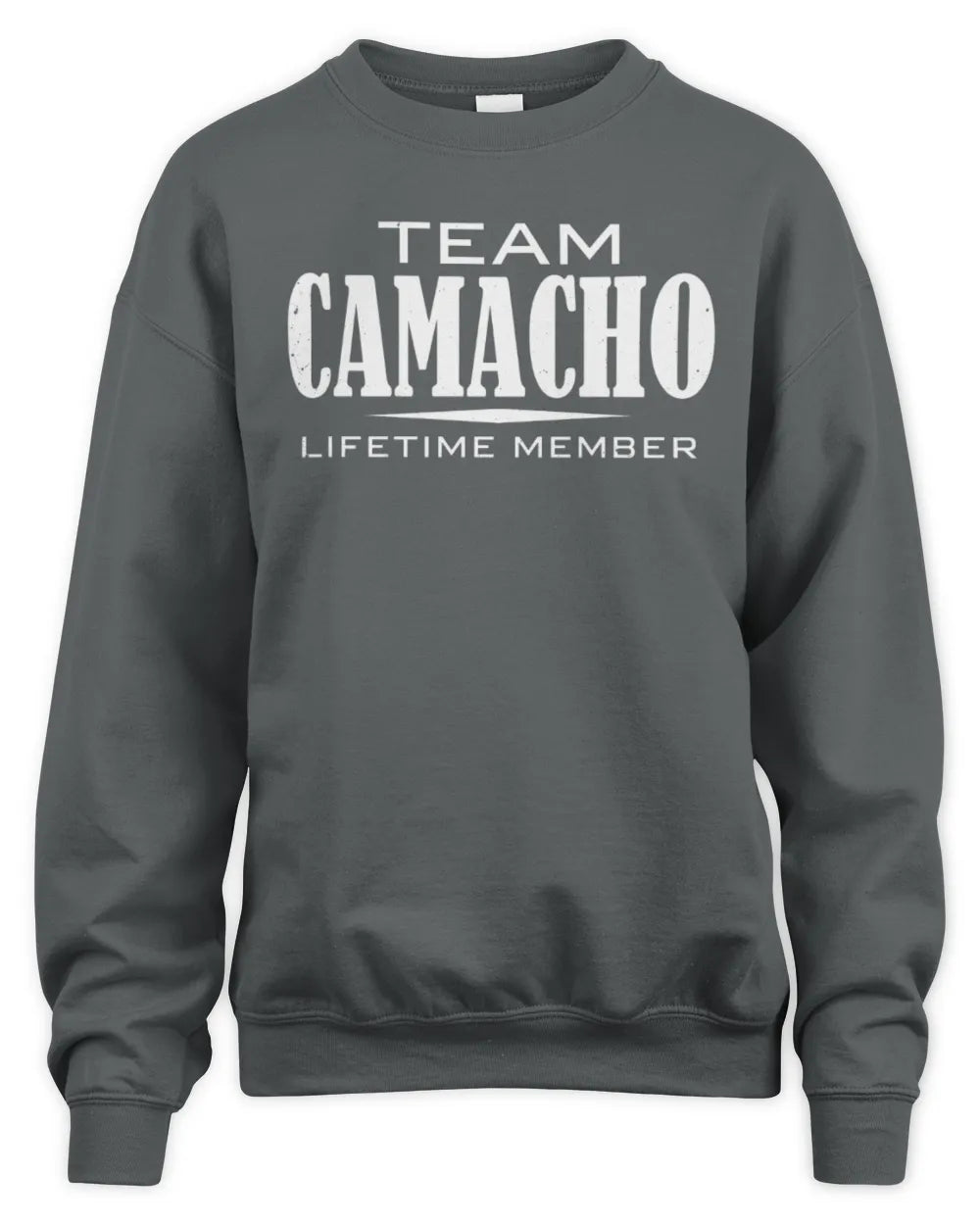 CAMACHO BL62-K4-128 - Personalized “Team NAME Lifetime Member” - Unisex Sweatshirt - Charcoal