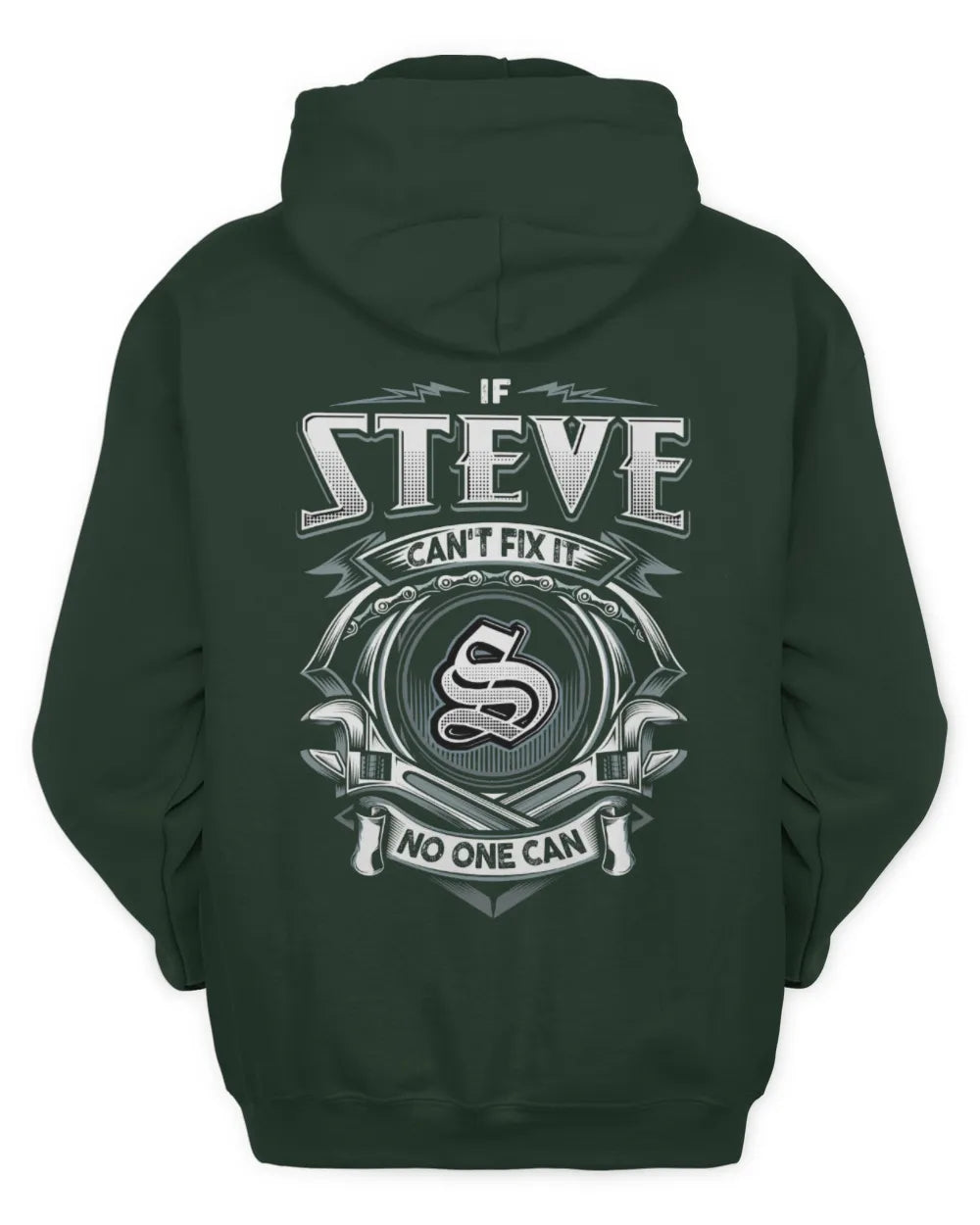 STEVE AP81-K4-626 - Personalized Ahmed Quote Apparel “If Ahmed Can't Fix It, No One Can” - Unisex Hoodie - Forest Green
