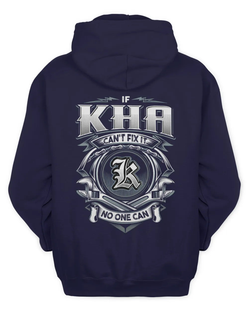 KHA AP81-K4-626 - Personalized Ahmed Quote Apparel “If Ahmed Can't Fix It, No One Can” - Unisex Hoodie - Navy