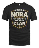 NORA NT1-K008 Cross A/An NAME, You Deal With the Whole Clan | Personalized Vintage T-Shirt - Unisex Standard T-Shirt - Black