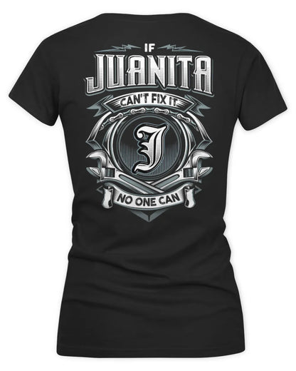 JUANITA AP81-K4-626 - Personalized Ahmed Quote Apparel “If Ahmed Can't Fix It, No One Can” - Women's V-Neck T-Shirt - Black