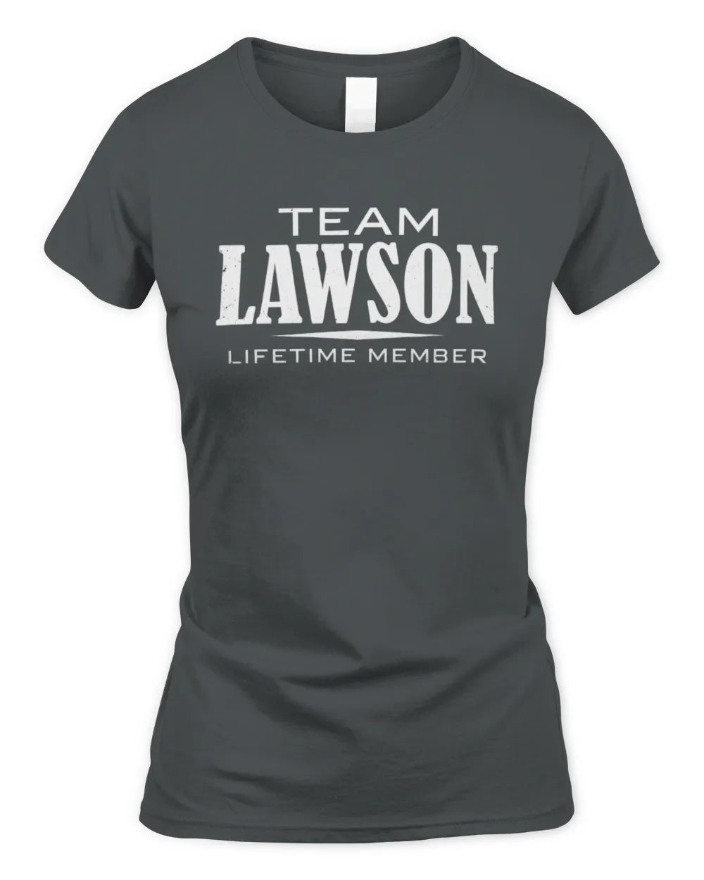 LAWSON BL62-K4-128 - Personalized “Team NAME Lifetime Member” - Women's Standard T-Shirt - Charcoal