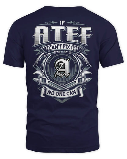 ATEF AP81-K4-626 - Personalized Ahmed Quote Apparel “If Ahmed Can't Fix It, No One Can” - Unisex Standard T-Shirt - Navy