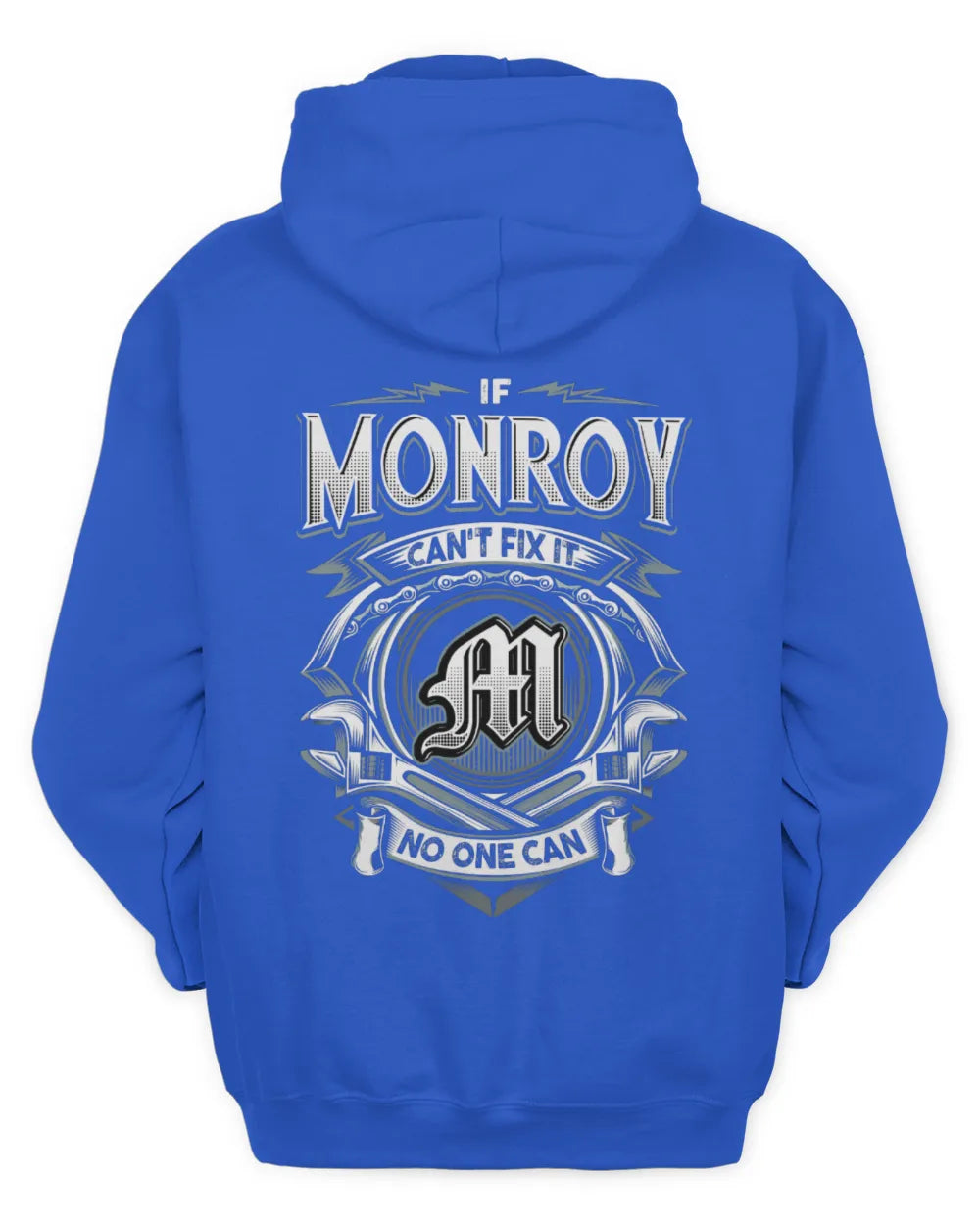 MONROY AP81-K4-626 - Personalized Ahmed Quote Apparel “If Ahmed Can't Fix It, No One Can” - Unisex Hoodie - Royal