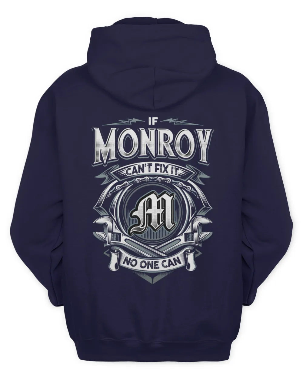 MONROY AP81-K4-626 - Personalized Ahmed Quote Apparel “If Ahmed Can't Fix It, No One Can” - Unisex Hoodie - Navy