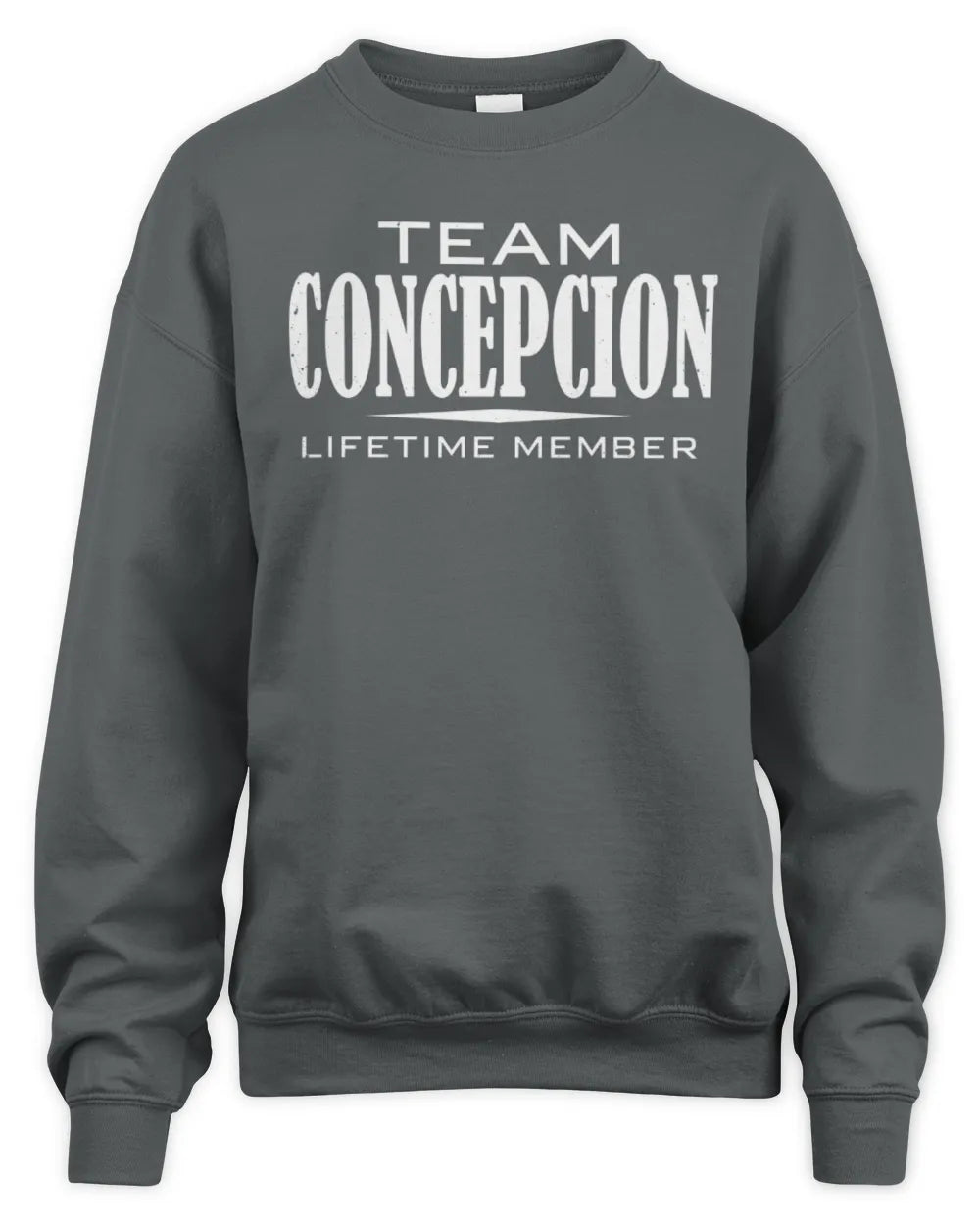 CONCEPCION BL62-K4-128 - Personalized “Team AARON Lifetime Member” - Unisex Sweatshirt - Charcoal